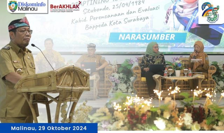 Mewakili Pjs Gubernur Kaltara, Pollymaart Sijabat, S.KM.,M.AP Membuka acara rakor Bappeda dan Litbang SE - Provinsi Kaltara, Selasa (29/10)