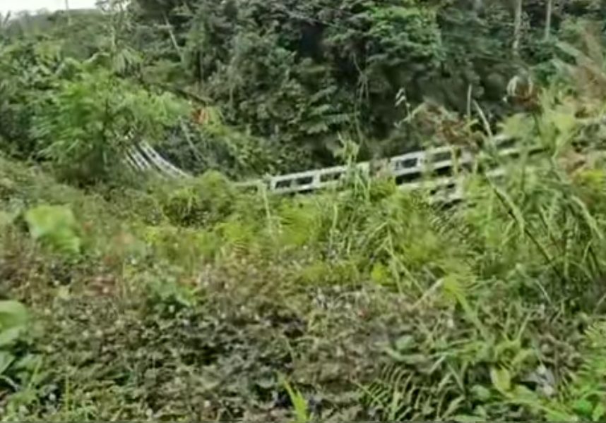 MANGKRAK DAN MUBADZIR - Tangkapan cuplikan layar video singkat saat kunjungan kerja wagub ingkong melihat kondisi jembatan. 